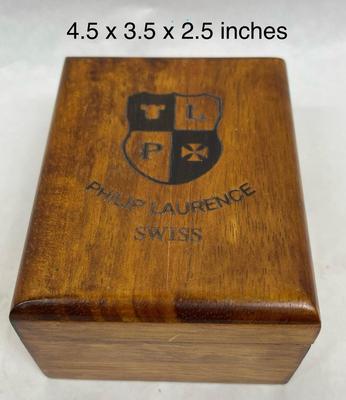 Vintage Wooden Box Lot - 3 square trinket boxes