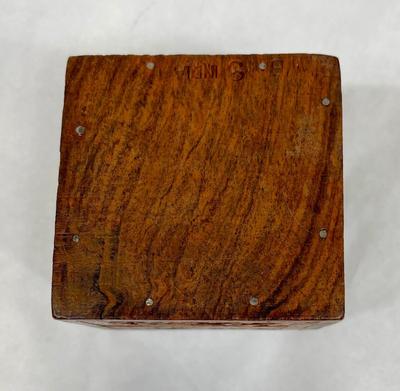 Vintage Wooden Box Lot - 3 square trinket boxes