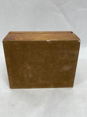 Vintage Wooden Box Lot - 3 square trinket boxes