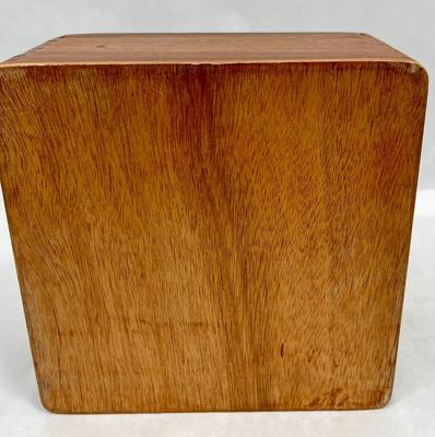 Vintage Wooden Box Lot - 3 square trinket boxes