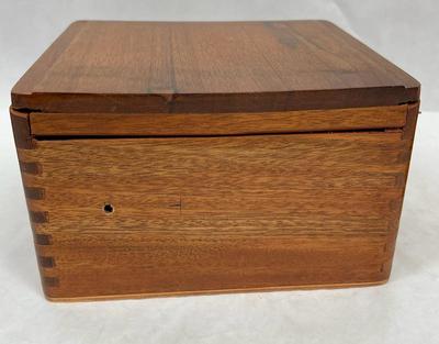 Vintage Wooden Box Lot - 3 square trinket boxes