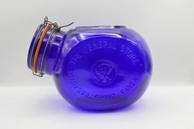Cobalt Blue Glass Jar - The General Store Marysville. KS
