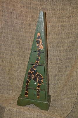 4 Drawer Giraffe Pyramid Cabinet 39.25” Tall