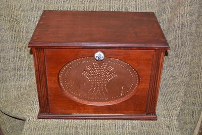 Beautiful Hand Crafted Pie Safe w/ Punched Copper 19”x13.5”x12"