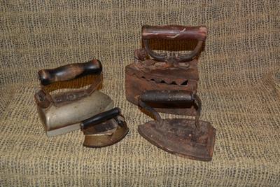 Lot of Antique/Vintage Clothes Irons