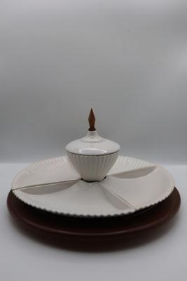 Whittier Potteries Lazy Susan Relish Dish