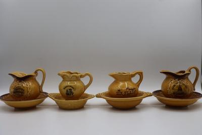 Vintage Mini Collectible Ceramic Pitcher & Saucer Sets
