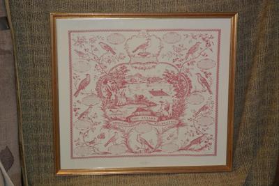“The Aviary or Bird Fancyers Recreation” Gold Framed Art Piece 31”x27.5”