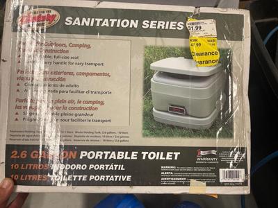 Z66-New in Box 2.6 gallon portable toilet