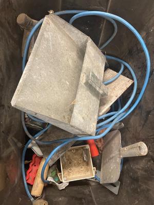 Z68-Organizer and tote of garage items