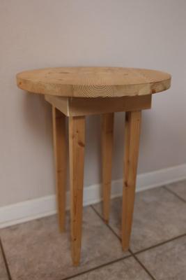 Raw Wooden Side Table