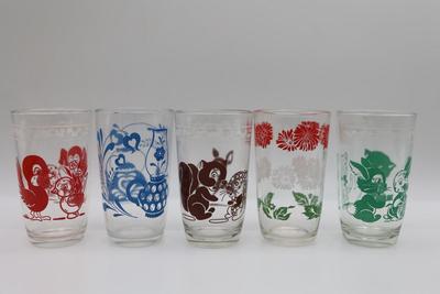 Vintage Swanky Swigs Glass Kiddie Cups