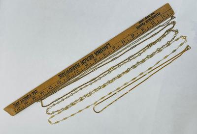 Five Jewelry lot - 5 Fashion Jewelry , gold tone necklaces