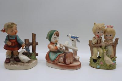 Vintage Figurines of Children on Fences
