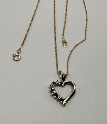 18 inch 14K chain with Heart pendant