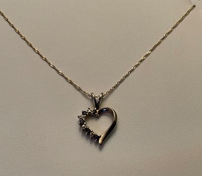 18 inch 14K chain with Heart pendant