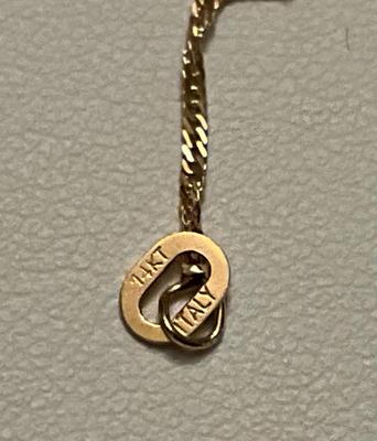 18 inch 14K chain with Heart pendant