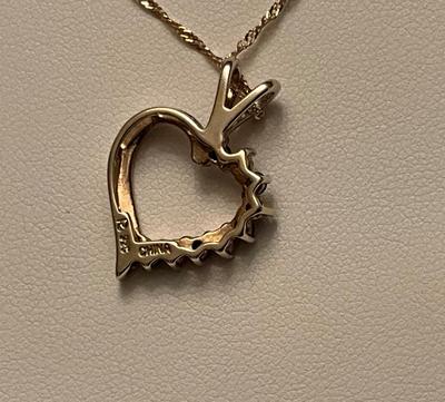 18 inch 14K chain with Heart pendant