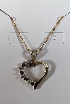 18 inch 14K chain with Heart pendant
