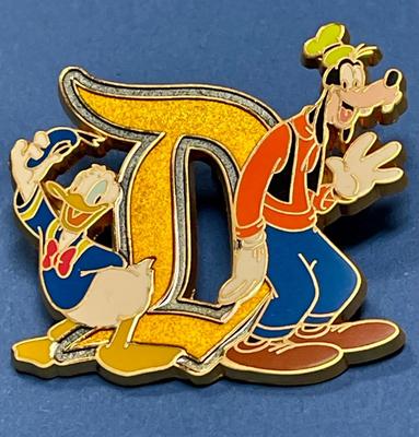 Gothic D for Disney Trading Pin 51099 with Goofy and Donald 2007