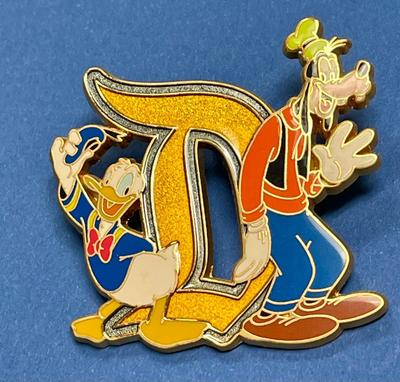Gothic D for Disney Trading Pin 51099 with Goofy and Donald 2007