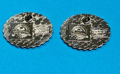 Disney Couple Mickey Minnie Ears Wedding Pin Set Mr Groom Mrs Bride black white
