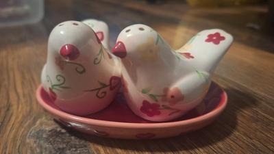 Cracker barrel love birds salt and pepper shakers