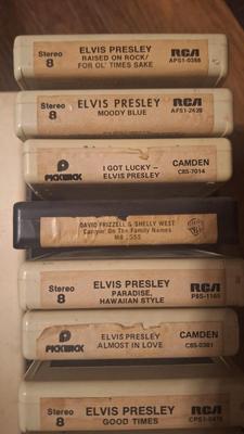12 8 track tapes in carry case