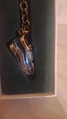 Swarovski crystal memories tennis shoe key ring