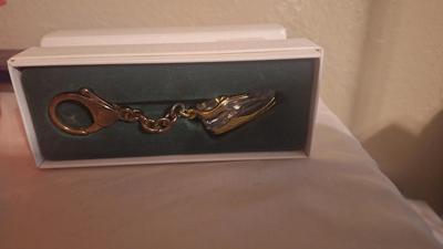 Swarovski crystal memories tennis shoe key ring