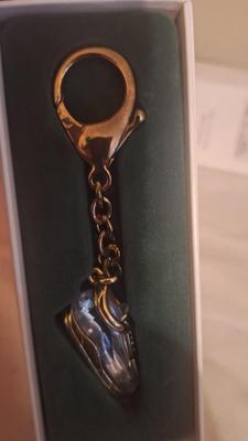 Swarovski crystal memories tennis shoe key ring