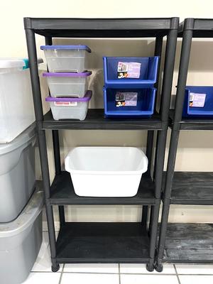 Plastic Shelf & Tote Lot