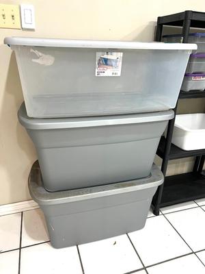 Plastic Shelf & Tote Lot