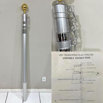 20ft Telescoping Flag Pole Kit