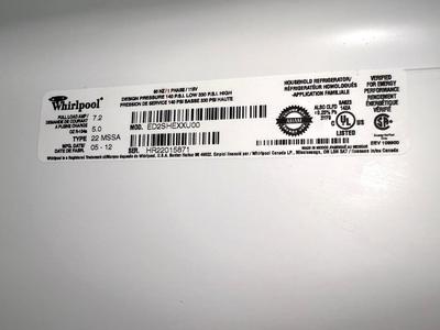 WHIRLPOOL Side by Side Refridgerator