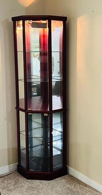 Corner Mirrored Light Cabinet ~ Read Details