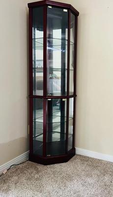 Corner Mirrored Light Cabinet ~ Read Details