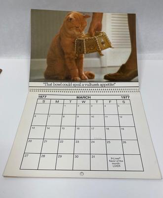 Rare Nine Lives Morris the Cat 1976 Starkist Foods calendar