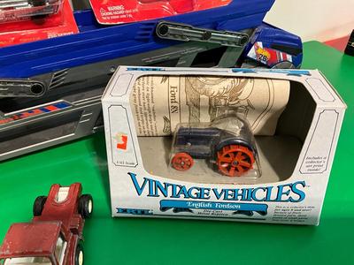 Hot wheels truck trailer, cars, Vintage tractor