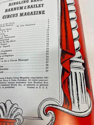 93rd Season Ringling Brothers and Barnum and Bailey Circus souvenir 1963 program and magazine
