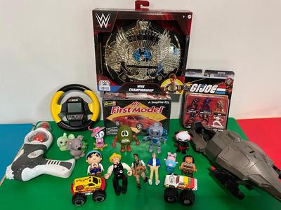 Variety of toy items