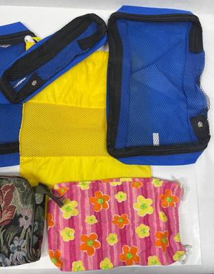 TRAVEL BAG LOT - zippered, variety of color