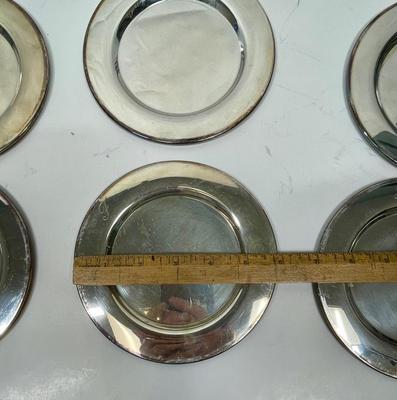 Silver-plate Lot -Dessert plates & small platter monogrammed
