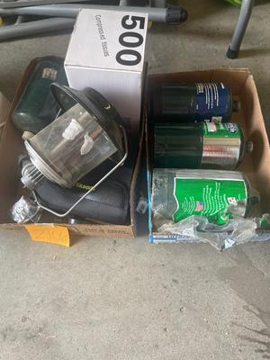 Z106-binoculars, small propane tanks, compressed tissues, etc.