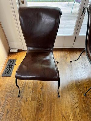 Three Faux Leather Chairs (K-MK)