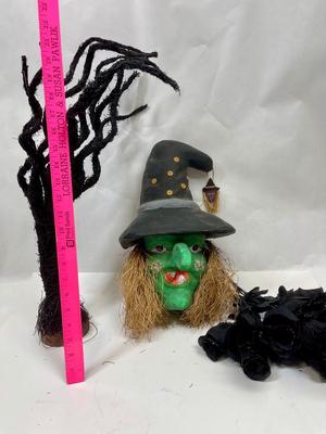 Cool Green With Mask, Spooky Tree, and black roses