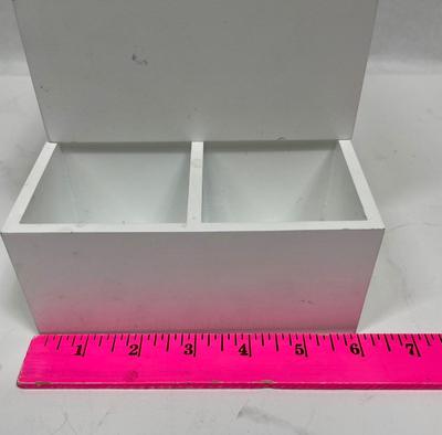 Makeup Organizer - Storage Drawers - stacking hinged divided trays - white wood
