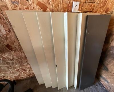 Metal shelves