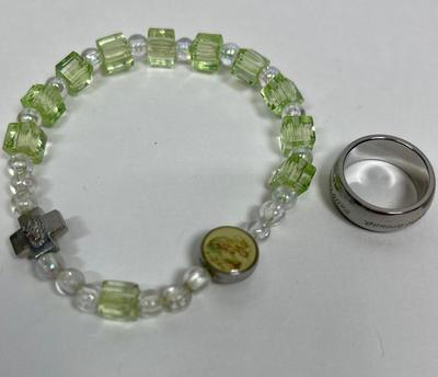 Fashion Jewelry Lot - two bracelets and two rings Faith & Inspiration themed