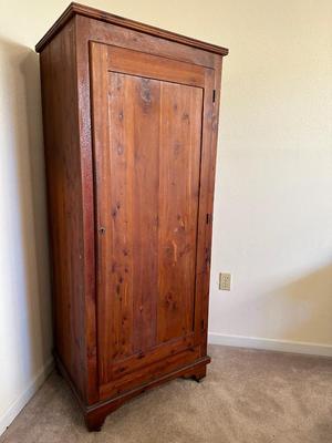 Vintage Cedar Wardrobe Armoire